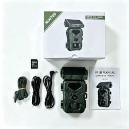 Suntekcam Mini Solar Trail Camera, 20MP 1080P Night Vision IP65 Waterproof, 0.5s Trigger Deer Scouting Wildlife Monitoring