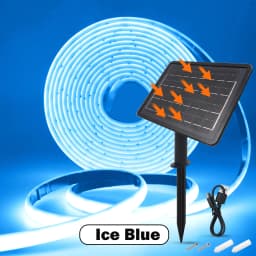 DC24V Solar Powered COB Neon LED Strip IP68 Waterproof 320Leds/M Flexible Adhesive Ribbon Rope Light Home Garden Linear Lighting