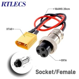 3Pin XLR Lithium Battery Charger Port Inline Plug Adapter Connector Jack Socket For E-Wheelchair Electric Scooters Parts E-Bike