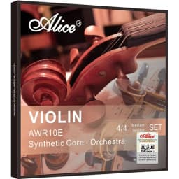 Alice Violin Strings AWR10/AWR10E Multifilament Synthetic Core Al-Mg And Pure Silver Winding Medium Tension