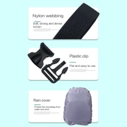 Plastic Webbing Buckles Waterproof Backpack Rain Cover Quick Release Buckles H9ED