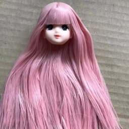 Licca Doll Head Princess DIY Toy Rare Collection Long Hair Doll Parts 1/6 Princess Doll Accessories Colorful Hair Doll Heads