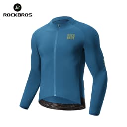 ROCKBROS Autumn Winter Bicycle Jackets Men High Elastic Thermal Fleece Bike Coat Non-Slip Comfortable Cycling Jerseys Clothing
