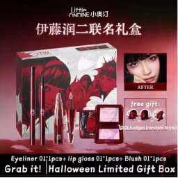 Makeup Set Little Ondine Fujiang With Badge Floating Shadow Blush Palette Eyeliner Pencil Mascara blush Liquid Lipstick Cosmetic