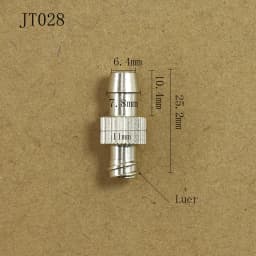 2PCS/Bag Tracheal Joint Glue Machine Tracheal Metal Adapter Pin Tube Connector Tracheal Extension Luer Adapter