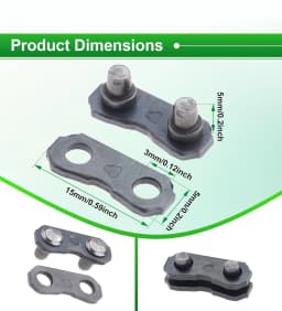 10 Sets 0.325'' Chainsaw Chain Joiner Link Repair Preset Straps For Joining 325 058 Chain Chainsaw Breaker Joiner Mending Kit