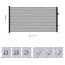 ~Retractable Pet Gate Dog Baby Retractable Gate No-Drill Childproof Net Fence Cat Baffle For Indoor Pet Dog Barrier Fences