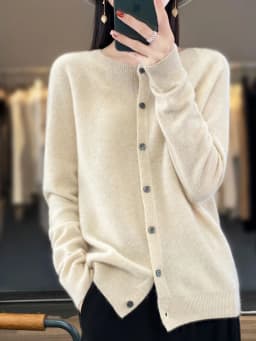 Long Sleeve 100% Merino Wool Sweaters Spring Autumn Women O-Neck Knitwear Tops Clothing Fashion Basic Tops
