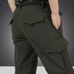 Winter Thick Pants Men Double Layer Fleece Cashmere Overalls High Quality Male Camouflage Trousers Warm Casual Cargo Pants