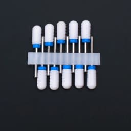 10pcs Ceramic Nail Drill Bits Set Milling Cutter for Electric Manicure Bit Flame Corn Files Pedicure Machine Polish Accesoires
