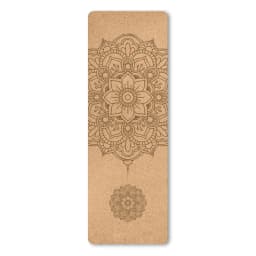 4mm Natural Cork TPE Printed Yoga Mat Non-slip Esterilla Yoga Sweat-absorbing Home Fitness Pad Gymnastics Pilates Mats With Bag