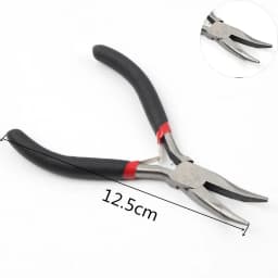 Black Handle Long Nose Mini Pliers Round Flat Long Nose Bent Nose Pliers For Jewellery Making Diy Crafts Necklace Bracelet Tools
