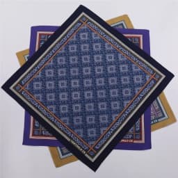3Pcs Men's Pure Cotton Printed Plaid Handkerchief Summer Thin Old-fashioned Nostalgic Cotton Soft Square Towel Hand 43 * 43cm