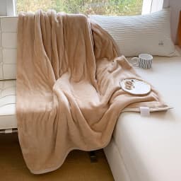 Solid Color Soft Flannel Sofa Throw Blanket Cozy Multi-Purpose Plush Blankets for Bed Travel Office Nap Single Double Bed Sheet
