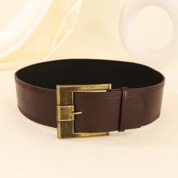 Brown Black Red Vintage Wide Belts PU Leather Girdle Square Antique Copper Buckle Men Women Jeans Accessories