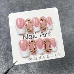 10Pcs 3D Green Flower Handmade Press on Nails French Fake Nails Wearable Stick-on Nails False Nail Uñas Накладные Ногти 네일팁