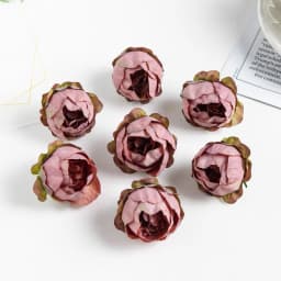 10PCS Artificial Flowers Rose Wedding Wreath Valentine‘s Decora Home Room Scrapbooking Fake Silk Peony Head Diy Gifts Candy Box