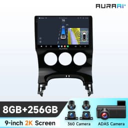 AI Voice Control Car Intelligent Screen for Peugeot 3008 2009-2015 Carplay Android Auto radio 2K multimedia player ADAS+360 Cam