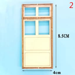 1/12 Scale Dollhouse Miniature 6 Panel Interior Wooden Door Frame DIY Plain Embryo Material Furniture Doll House Accessories