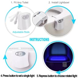 Color Changing Toliet Night Light Motion Sensor Led Motion Activated Washroom UV Slap Activated Butt Smart Night Light