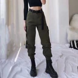 YBYR Big Pockets Cargo Pants Women Elastic High Waist Loose Streetwear Summer Pant Baggy Tactical Trouser Hip Hop Joggers Pants