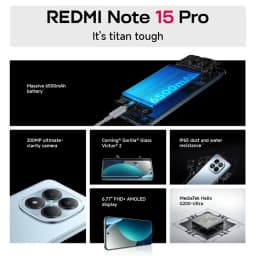 Global Version Xiaomi Redmi Note 15 Pro 4G Smartphone MTK Helio G200-Ultra 6.77"AMOLED display 200MP Camera 45W 6500mAh Battery