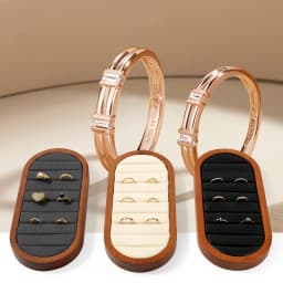 Oirlv Solid Wood Ring Storage Tray Ring Organize Home Storage Tray Jewelry Display Tray Counter Ring Rack Display Accessory Gift