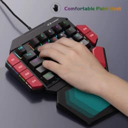 MageGee One-Handed Mini Mechanical Gaming Keyboard – 35 Keys, Hot-Swappable, Backlit, Wired for PC Laptop Desktop