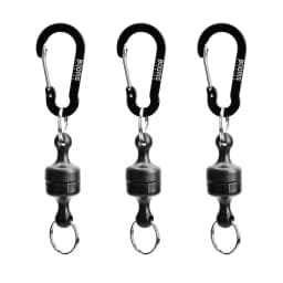 Booms Fishing Magnetic Net Release Holder With Coiled Lanyard Fly Fishing Tool Strong Magnet Carabine Anti-Drop Rope Accessories
