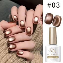 10ML 1-10PCS Winter New Style Hot Selling Black Nails Brown Nails Glass Bead Magnet Cat Eye Nail Polish Nail Set Nail Supplies