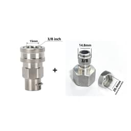 Pressure Washer Swivel Adapter 3/8 Quick Plug Set for Karcher Hose to 3/8 Quick Connect 5000 PSI