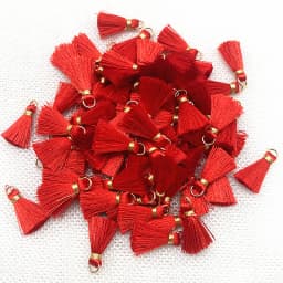 100/50Pcs 20mm Mini Metal Hanging Ring Tassel Trim Pendant DIY Craft Jewelry Handmade Earrings Decor Materials Fringe Trim