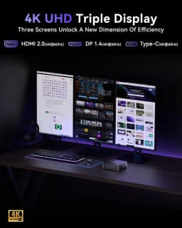 Mini PC AMD R5 7430U 16GB LPDDR4X 512GB M.2 SSD Windows11Pro WiFi Triple 4K Display Desktop Computer For Office Light Gaming