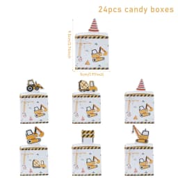 Construction Party Disposable Tableware Birthday Decoration Boy Baby Shower Excavator Truck Tractor Construction Birthday Decor