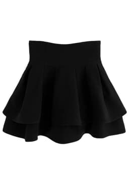 Lautaro Spring Summer Short Black Sweet Cute Kawaii Tiered Mini Skirt Women High Waist Cutecore Clothing Japanese Style Fashio