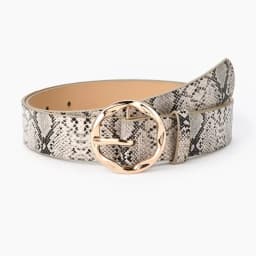 2023 New Women Leopard Snake Zebra Pattern Snakeskin Cos Skin Cricle Pin Golden Buckle Belts for Dress Jeans Suits