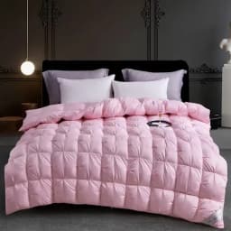High Grade 100% White Goose Down Quilt Winter Warm Feather Duvet Queen King Cozy Lightweight 3D Bread Autumn Wamth Comforter