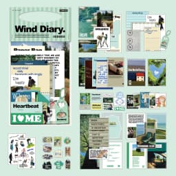 TIANZI 70 pcs Garden Post Office Collection Light Paper Material Pack DIY Handbook Collage Journal Notebook Scrapbook Envelope