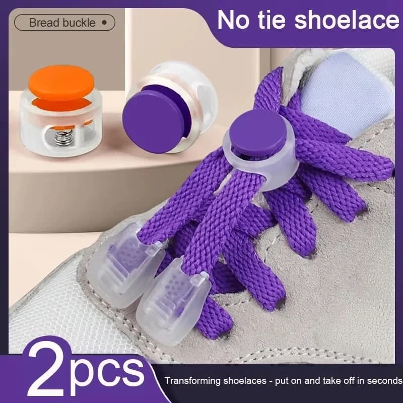 Classic Lock Shoelaces Bread Buckle Shoe Laces Sneakers Flat No Ties Shoelace Kids Adult Quick Lazy Lace for Shoes Accessories