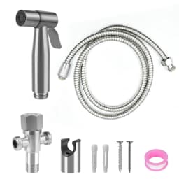 Bidet Sprayer Set for Toilet Shower Head for Bathroom Hand Sprayer Handheld Self-Cleaning Hand Bidet Faucet Stainless Steel