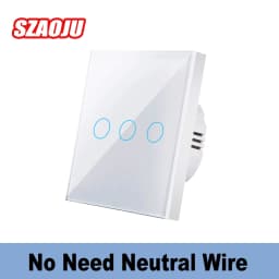 Touch Switch EU LED Crystal Glass Panel Wall Lamp Light Switch 1/2/3 Gang AC100-240V LED Sensor Switches Interruttore