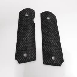 1pair 1911 Grips Black C-Tek Honeycomb Pattern Resin Handle Grips Patch Custom Grips CNC Handle Grips