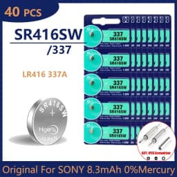 Original For SONY 2-50PCS 337 Battery SR416SW Button Cell Batteries 1.55V Silver Oxide Battery for Mini Wireless Earpiece Watch