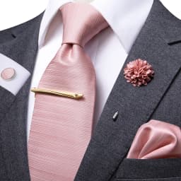 Hi-Tie Business Brown Striped Tie For Men Black Silk Men's Tie Clip Gift For Men Luxury Necktie Hanky Cufflinks Set Formal Dress