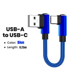 66W 0.25/0.5m Double Elbow Type C Cable Fast Charging USB C to USB C Cable for iPhone15 16 Samsung OPPO Short Data Wire