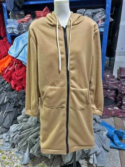 Long Zip Hooded Sweat Jacket For Women Drawstring Long Sleeve Outerwear With Side Pockets For Cold Season Daily Matching