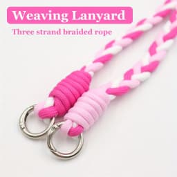 Fashionable Long Bag Strap, Colorful Three-strand Braided Shoulder Strap, Woven Phone Lanyard, Bag Shoulder Straps, Bag Chains