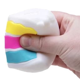 Needoh Peace O' Cake Sensory Toy Soft Non-toxic TPR Stretch Squishy Stress Release Squeeze Toy for Desktop Daily Decompression