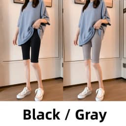 Women's Modal Short Pants Thin High Waist Elastic Slimming Black Base Layer Pants Can Be Worn outside Five-Quarter Length Summer