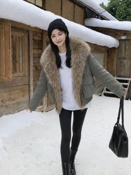 Winter Natural Detachable Large Fur Collar Down Jacket Women White Duck Down Fur Parker Outwears Female Warm Thick Down Jacket